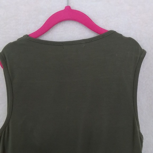 Imoga Girls Charlize Peplum Tank Top Sz 10 Sage Green Jewel Rhinestone Pocket - Picture 6 of 10
